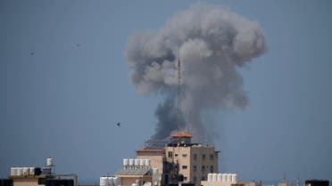 Smoke rises following an Israeli air strike in Gaza May 29, 2018. REUTERS