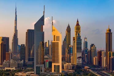 A skyline view of the buildings of Sheikh Zayed Road and DIFC in Dubai. (Shutterstock)