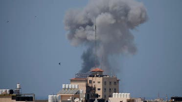 Smoke rises following an Israeli air strike in Gaza May 29, 2018. (Reuters)