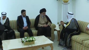Moqtada al-Sadr with Kuwait Emir. (Supplied)