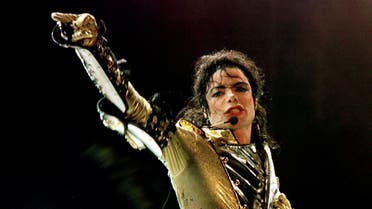 Michael Jackson performs during his "HIStory World Tour" concert in Vienna, July 2, 1997. (Reuters)