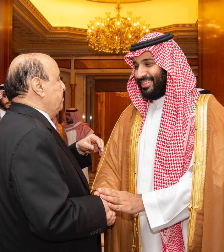 Saudi crowm prince yemen president. (SPA)