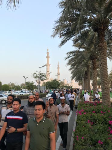 People from various nationalities flock to Sheikh Zayed Mosque for Iftar during Ramadan. (Supplied)