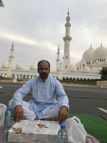 Muhammad Hasan, who lives in Dubai, often comes for Iftar at the Sheikh Zayed Mosque. (Supplied)
