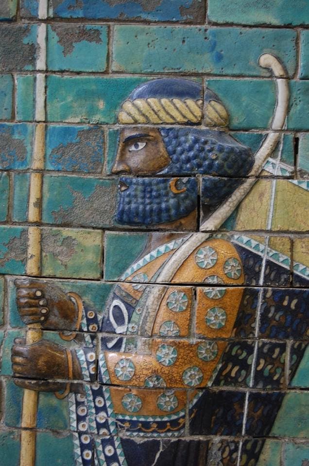 نقش يجسد أحد الجنود الفرس
