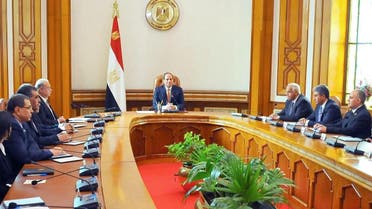 A handout picture released by the Egyptian Presidency on March 23, 2016 shows Egyptian President Abdel Fattah al-Sisi (C) during a meeting with members of the newly appointed cabinet. (File photo: AFP)