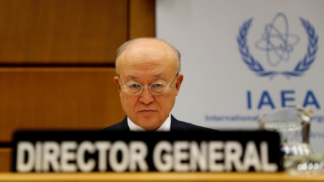 International Atomic Energy Agency (IAEA) Director General Yukiya Amano waits at IAEA headquarters in Vienna on June 4, 2018. (Reuters)