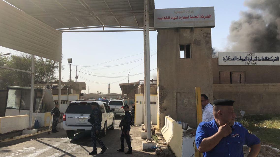Baghdad warehouse blaze holding ballot boxes. (Supplied)