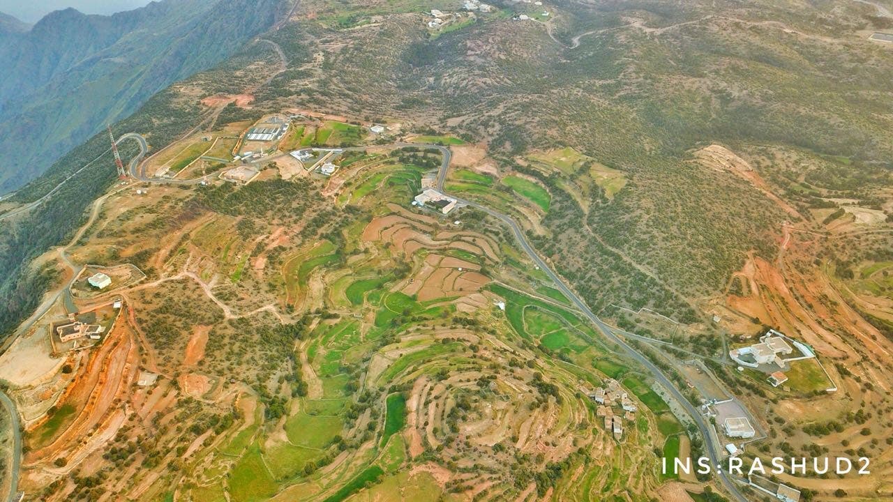 Saudi Village Residents Living Among Beautiful Mountains Focus On