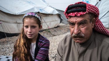 Rasha and her father Halif live in a camp for displaced people in northern Iraq. (MSF)