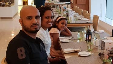 Charmilee and Navin, Sri Lankan expats waiting for Iftar with their 7 yo daughter, Kiyaana. (Supplied)