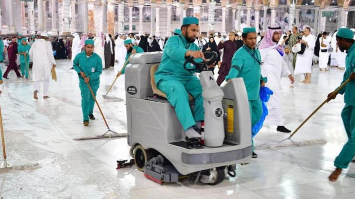 The plan focused on systematic cleaning of the locations immediately after Maghrib prayer. (Supplied)