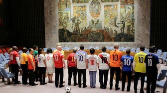 UN ambassadors adorn national jerseys to celebrate World Cup