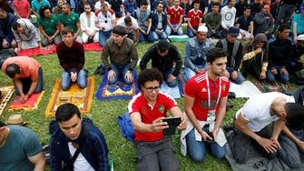 Muslim football fans celebrate Eid in World Cup host country Russia
