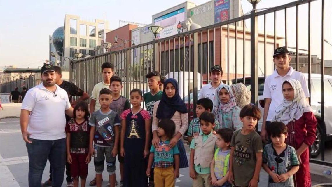 The volunteers filmed themselves at the entrance to Mansour mall -- which is Baghdad’s largest and was built in 2013 at a cost of $35 million.