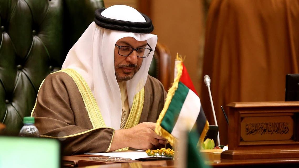 A picture taken on December 4, 2017 shows UAE Minister of State for Foreign Affairs Anwar Gargash attending the meeting of the Gulf Cooperation Council (GCC) of foreign ministers at the Bayan palace in Kuwait City. (AFP)