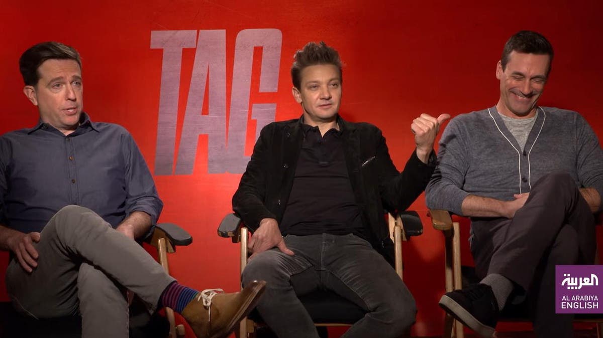 TAG' Cast Interview - Ed Helms, Jeremy Renner, and Jon Hamm on the