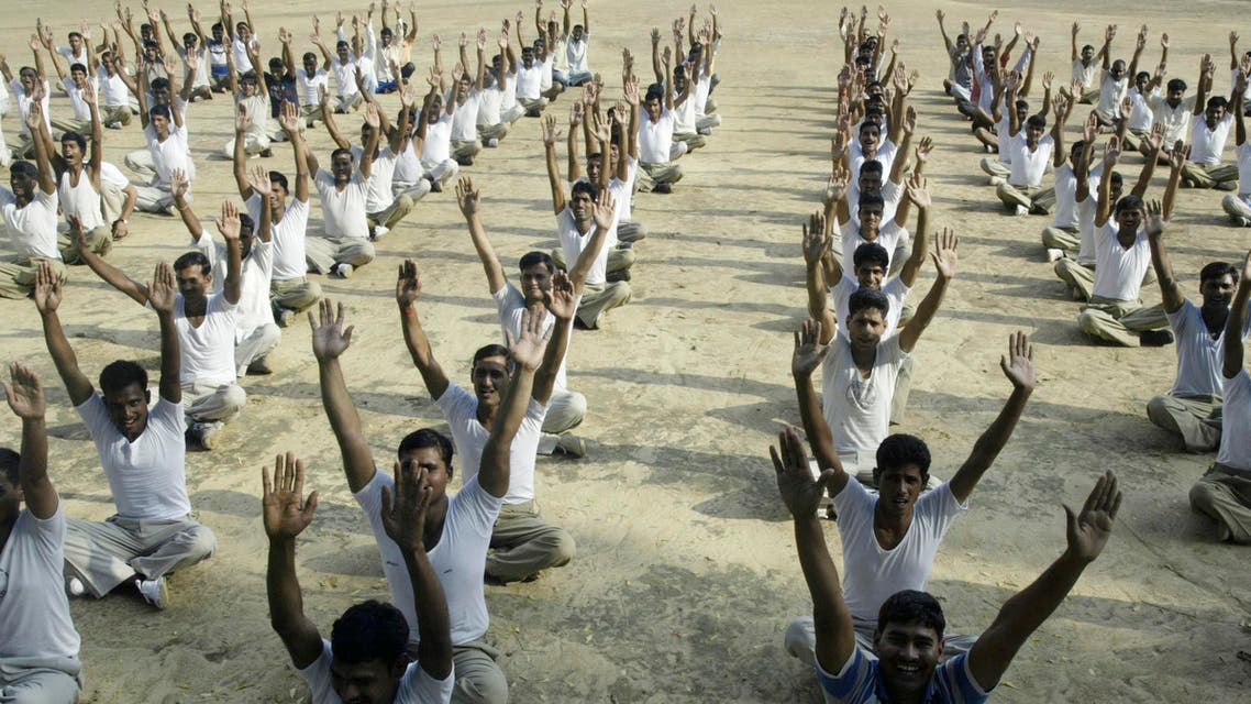 File photo of Indian police men exercising in Allahabad, India. (AP)