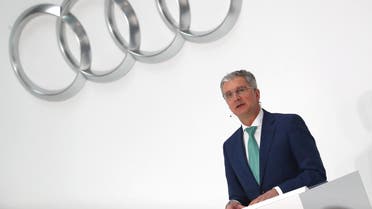 Audi CEO Rupert Stadler speaks during the company’s annual news conference in Ingolstadt, Germany, on March 15, 2018. (Reuters)