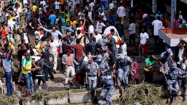 Ethiopia Abiy Ahmed had just wrapped up his speech in the capital Addis Ababa when the explosion went off, sending the crowds towards the stage. (AFP)