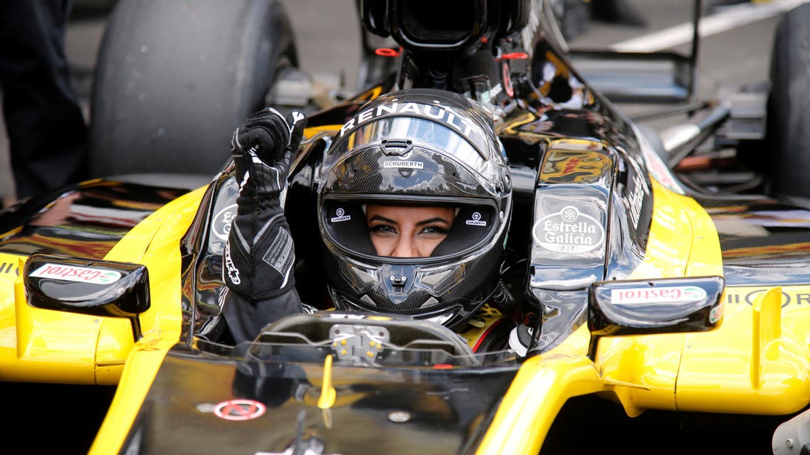 Aseel al Hamad race car driving grand prix. (Reuters)