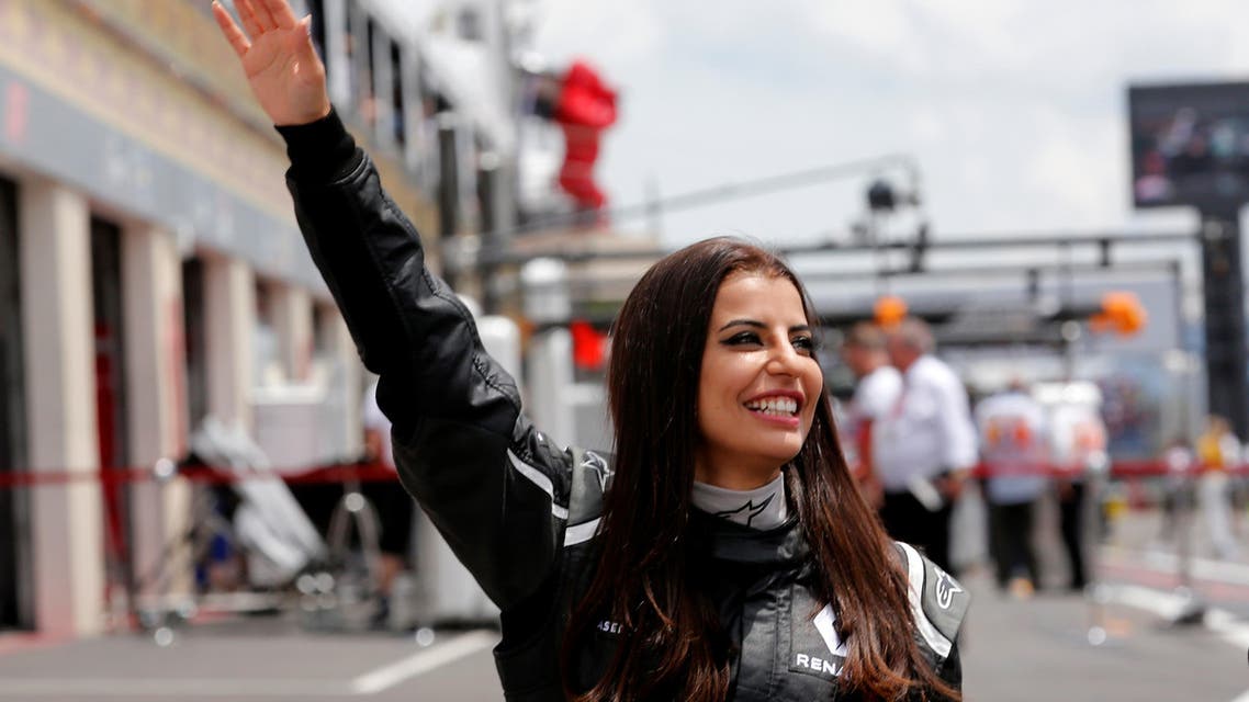 Aseel al Hamad race car driving grand prix. (Reuters)