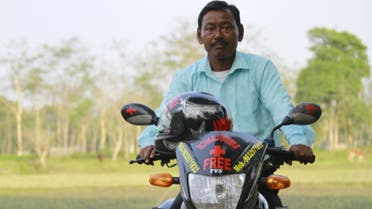 Karimul Haque’s expertise does in ferrying the sick on his motorcycle is now being tapped by the armed forces. (Supplied)