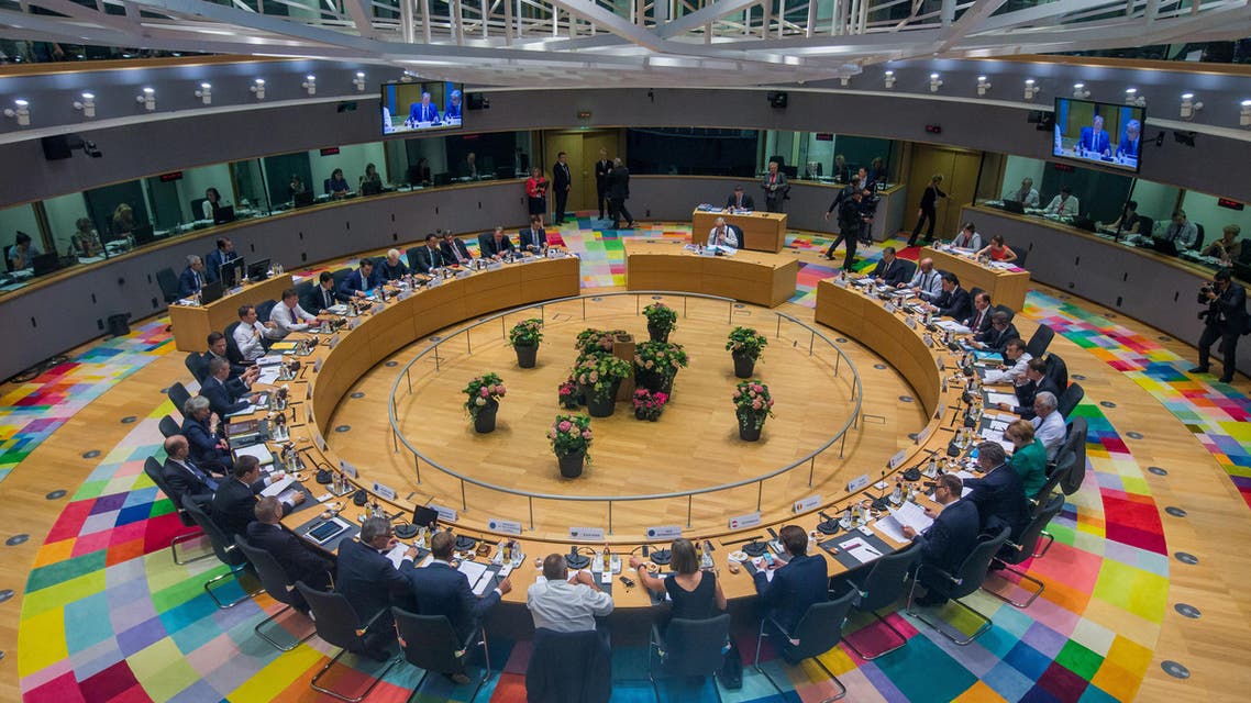 EU leaders take part in a European Union summit in Brussels, Belgium June 28, 2018. Stephanie Lecocq/Pool via REUTERS