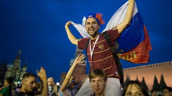 After shock Russia win, Moscow cleans up huge party mess