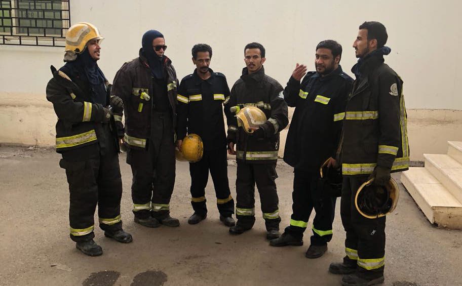 The team of firefighters who reported to the scene in Jeddah (supplied)