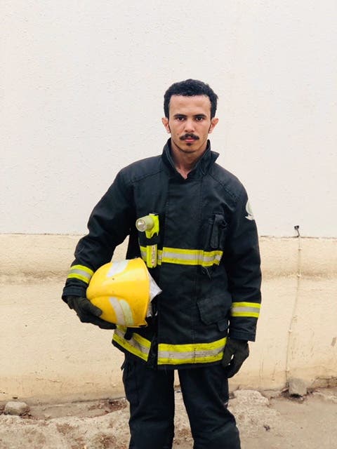 Saudi firefighter Mussafar al-Harthy
