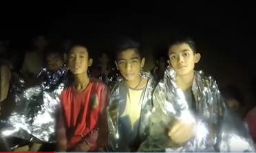 thai boys trapped in cave. (screen grab)