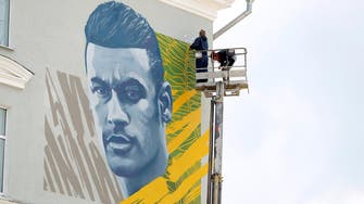 Neymar joins Messi and Ronaldo in Kazan mural club