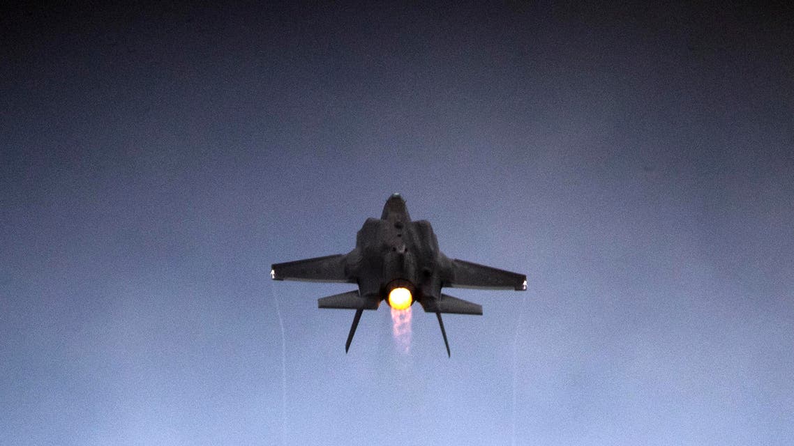 An Israeli Air Force F-35 Lightning II fighter jet performs during an air show. (AFP)
