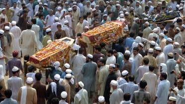 funeral for victims of suicide bombing Peshawar (AFP)