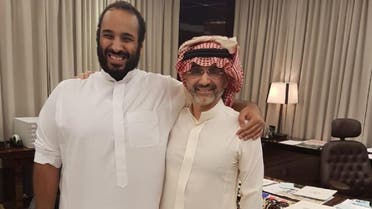 Saudi Crown Prince Mohammed bin Salman with Al-Waleed bin Talal, the Chairman of the Riyadh-based Kingdom Holding. (Social meedia)