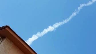 Israeli Patriot missile targets a drone near Golan Heights