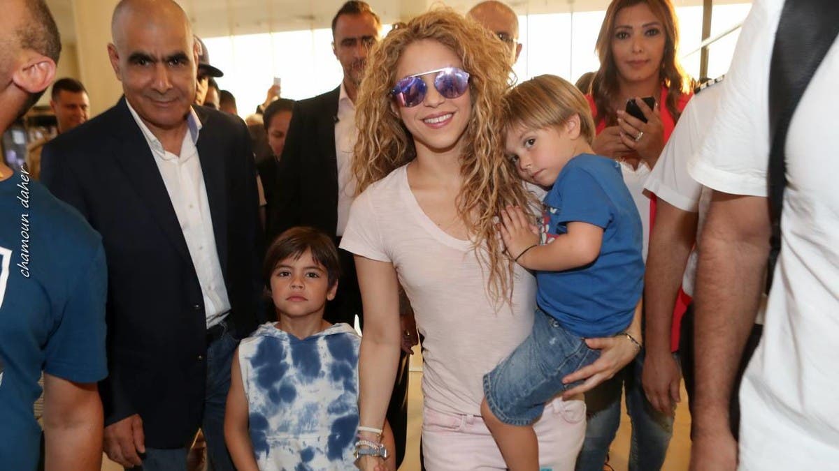 Shakira with her two children