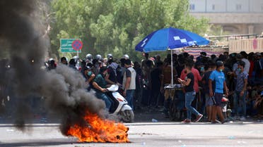 من الاحتجاجات في البصرة يوم 15 يوليو