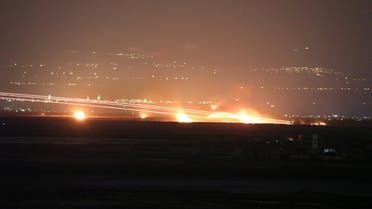 Fire from fighting is seen from Quneitra, Syria July 16, 2018. (Reuters)