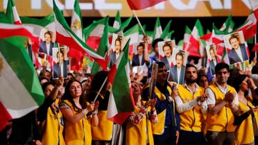 Supporters of Maryam Rajavi attend the rally near Paris on June 30, 2018. (Reuters)
