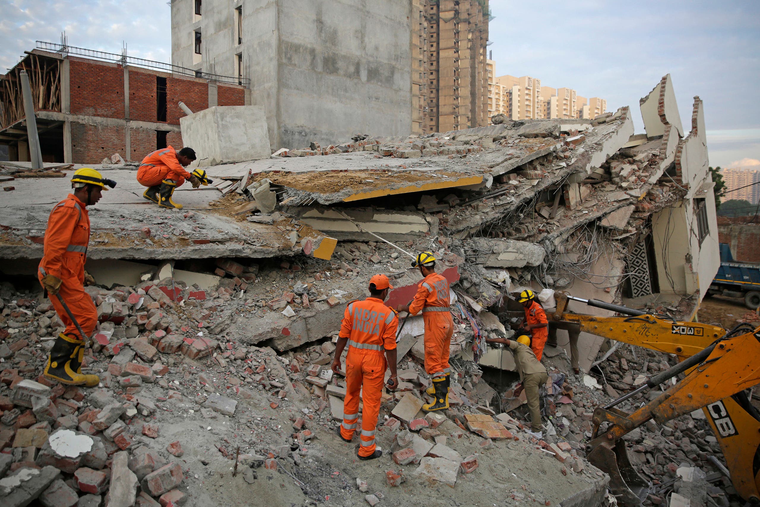 Building collapse in India. (AP)