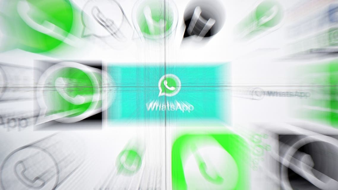 This photo illustration taken on March 22,2018 shows Whatsapp logos on a screen in Kuala Lumpur.