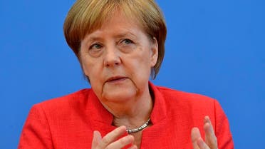 German Chancellor Angela Merkel speaks during her summer press conference in Berlin, on July 20, 2018. (AFP)