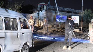 Pakistani security personnel gather at the site following an attack in Quetta. (AFP)