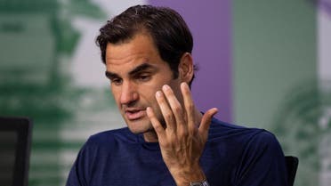 Switzerland's Roger Federer attends a press conference after loosing his quarter final match against South Africa's Kevin Anderson. (Reuters)