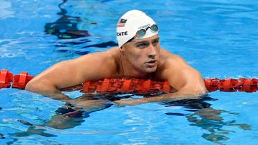 Ryan Lochte checks his time after a men' 4x200-meter freestyle relay heat during the swimming competitions at the 2016 Summer Olympics in Rio de Janeiro, Brazil. (File photo: AP)