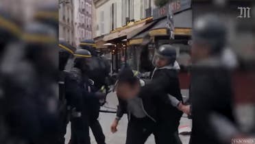 Macron aide violence. (Screen grab)