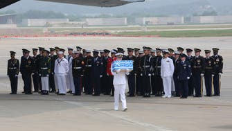 Aircraft carrying remains of US Korean war dead arrives in S. Korea
