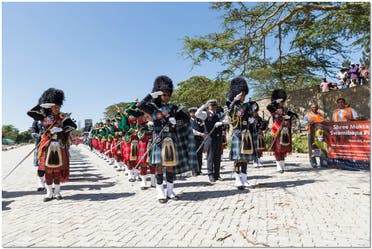 The Scottish band of Nairobi’s Swaminarayan sect often raises funds for wildlife conservation. (Supplied) 